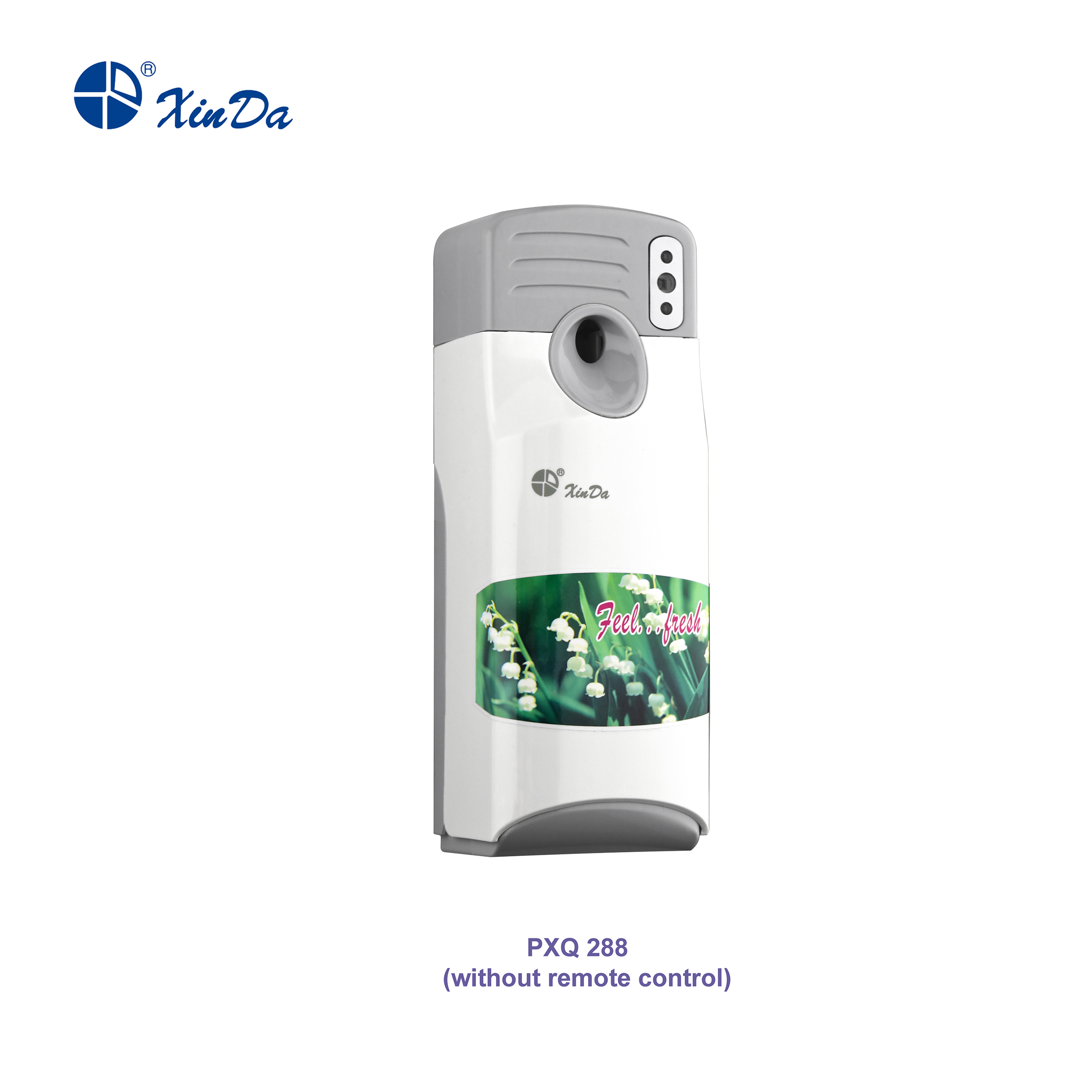 مستشعر حركة المرحاض XinDa PXQ288 LCD يعمل بالبطارية معطر هواء أوتوماتيكي مثبت على الحائط موزع الأيروسول