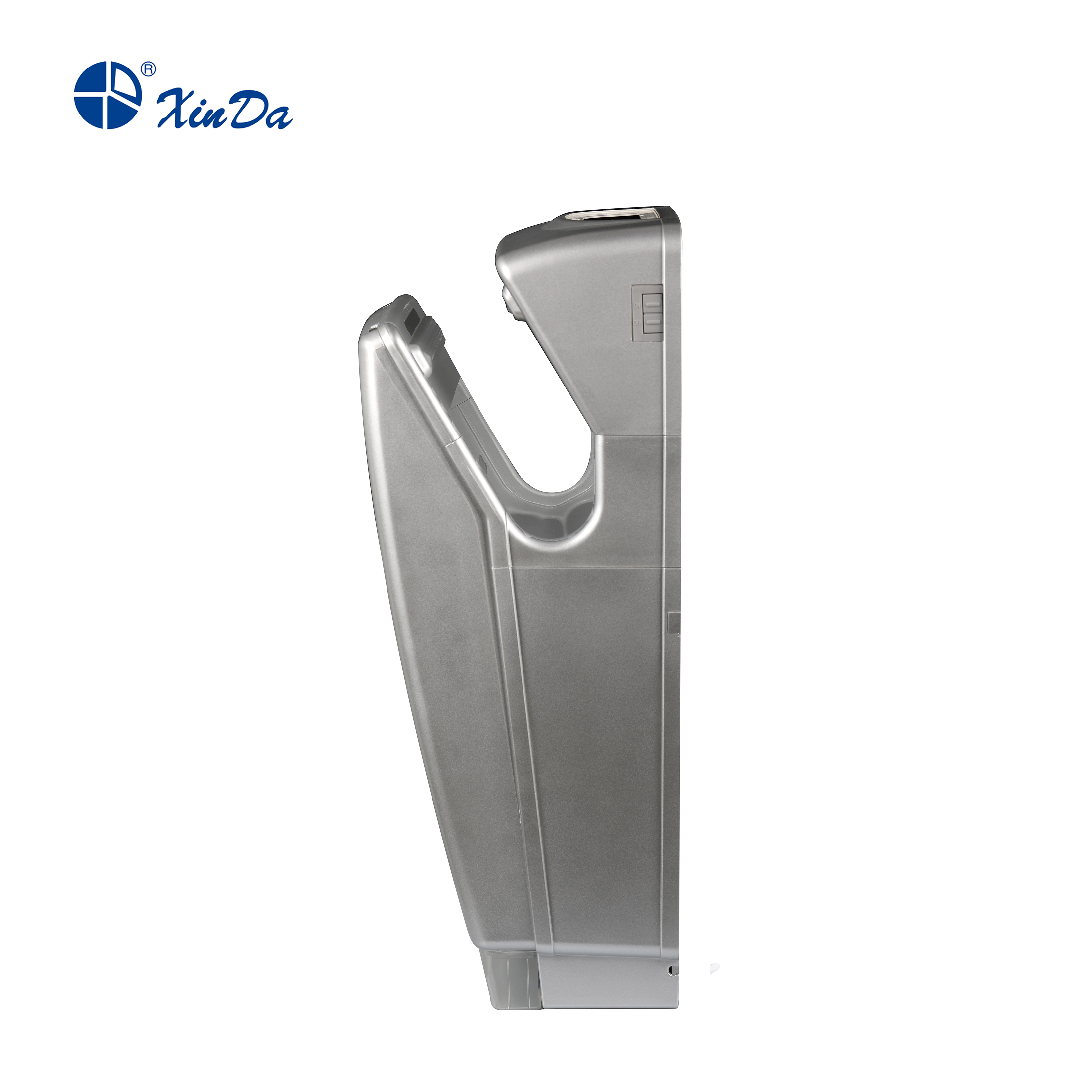 مجفف اليد النفاث GSQ70A ABS مسحوق الفضة المطلي التلقائي الفولاذ المقاوم للصدأ عالية السرعة مجفف الهواء النفاث اليد